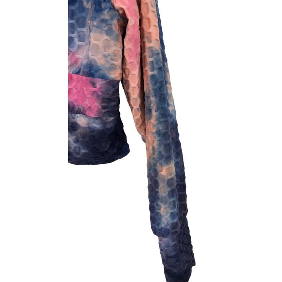 Jolie & Joy Girls Youth Large Colorful Cropped Full Zip Hoodie Jacket Tie Dye - Picture 6 of 11